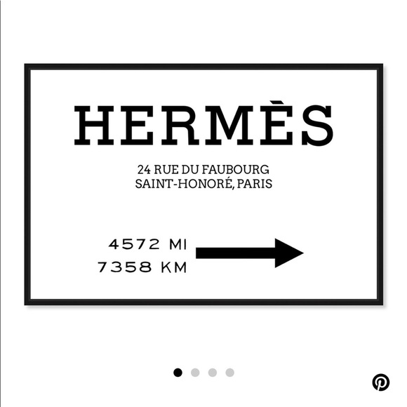 Oliver Gal Hermes Road Sign Wall Art with Frame